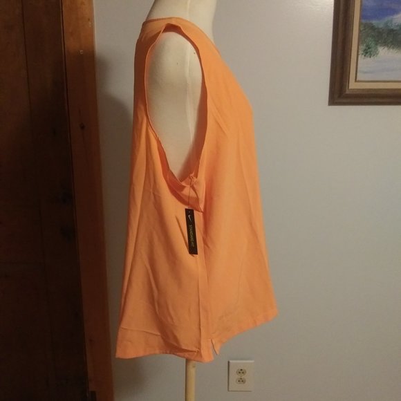NWT Nike Flex Peach Orange Standard fit  Dri Fit Golf Top XL - Picture 10 of 15